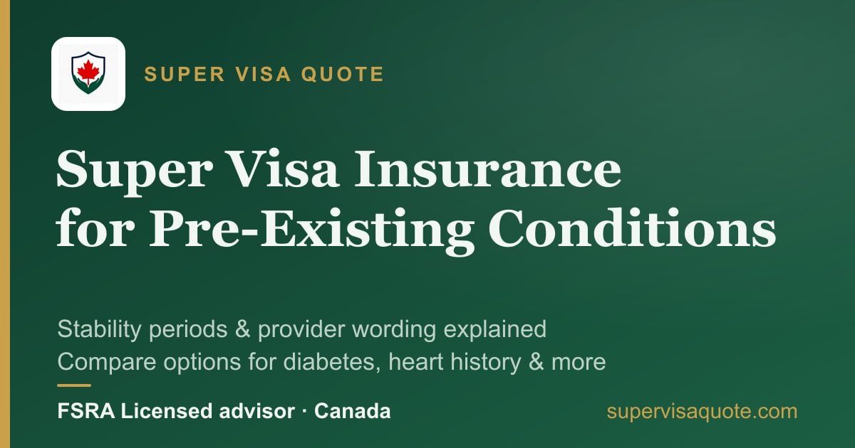 Super Visa Insurance Over 80 With Medical Conditions